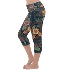 Lightweight Velour Capri Yoga Leggings 