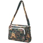 Floral Seamless Pattern Decorative Front Pocket Crossbody Bag