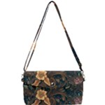 Floral Seamless Pattern Decorative Removable Strap Clutch Bag