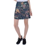 Floral Seamless Pattern Decorative Tennis Skirt