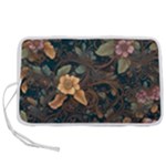 Floral Seamless Pattern Decorative Pen Storage Case (L)