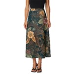 Floral Seamless Pattern Decorative Classic Midi Chiffon Skirt