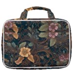 Floral Seamless Pattern Decorative Travel Toiletry Bag With Hanging Hook