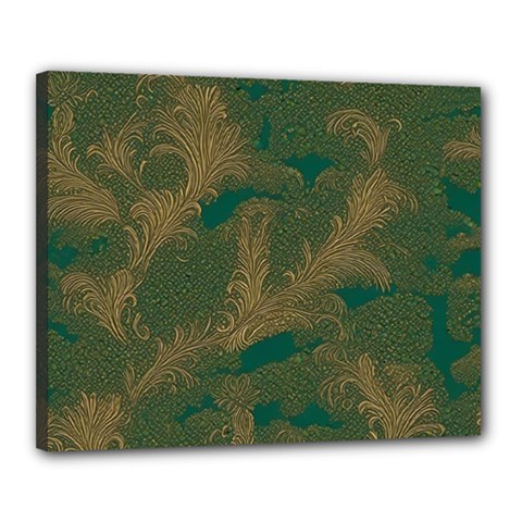 Seamless Pattern Pattern Leaves Canvas 20  x 16  (Stretched) from ArtsNow.com