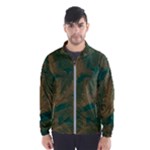 Seamless Pattern Pattern Leaves Men s Windbreaker