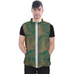 Seamless Pattern Pattern Leaves Men s Puffer Vest