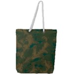 Seamless Pattern Pattern Leaves Full Print Rope Handle Tote (Large)