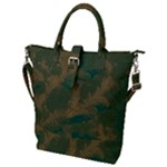 Seamless Pattern Pattern Leaves Buckle Top Tote Bag