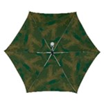 Seamless Pattern Pattern Leaves Automatic Folding Umbrella with Case (Small)