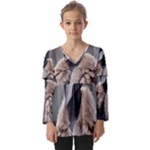 Digital Rebel 6 Kids  V Neck Casual Top