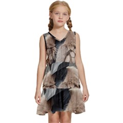 Kids  Sleeveless Tiered Mini Dress 