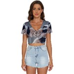 Digital Rebel 6 V-Neck Crop Top