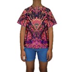 Trippy Garland Kids  Short Sleeve Swimwear