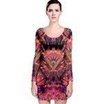 Trippy Garland Long Sleeve Bodycon Dress