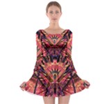 Trippy Garland Long Sleeve Skater Dress