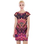 Trippy Garland Cap Sleeve Bodycon Dress