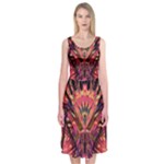 Trippy Garland Midi Sleeveless Dress