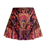 Trippy Garland Mini Flare Skirt