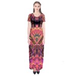 Trippy Garland Short Sleeve Maxi Dress