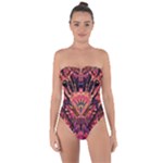 Trippy Garland Tie Back One Piece Swimsuit