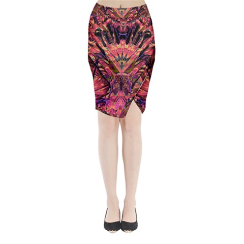 Trippy Garland Midi Wrap Pencil Skirt from ArtsNow.com