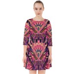 Trippy Garland Smock Dress