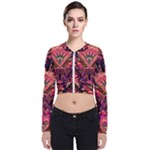 Trippy Garland Long Sleeve Zip Up Bomber Jacket