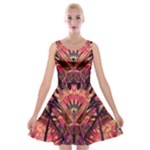 Trippy Garland Velvet Skater Dress