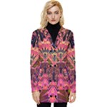 Trippy Garland Button Up Hooded Coat 