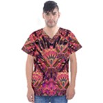 Trippy Garland Men s V-Neck Scrub Top