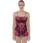 Trippy Garland Babydoll Tankini Set