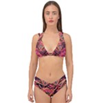 Trippy Garland Double Strap Halter Bikini Set