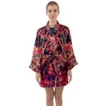 Trippy Garland Long Sleeve Satin Kimono