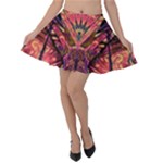 Trippy Garland Velvet Skater Skirt