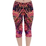 Trippy Garland Velvet Capri Leggings 