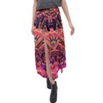 Trippy Garland Velour Split Maxi Skirt