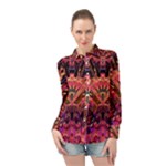 Trippy Garland Long Sleeve Chiffon Shirt