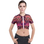 Trippy Garland Short Sleeve Cropped Jacket