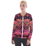 Trippy Garland Velvet Zip Up Jacket