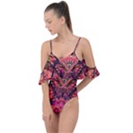 Trippy Garland Drape Piece Swimsuit