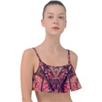 Trippy Garland Frill Bikini Top