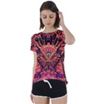 Trippy Garland Short Sleeve Open Back T-Shirt