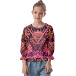 Trippy Garland Kids  Cuff Sleeve Top