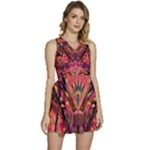 Trippy Garland Sleeveless High Waist Mini Dress