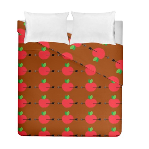 Apple Arrow Pattern Design Drawing Duvet Cover Double Side (Full/ Double Size) from ArtsNow.com