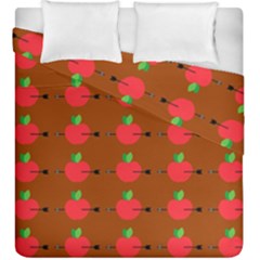 Apple Arrow Pattern Design Drawing Duvet Cover Double Side (King Size) from ArtsNow.com