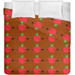 Apple Arrow Pattern Design Drawing Duvet Cover Double Side (King Size)