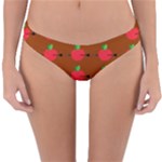 Apple Arrow Pattern Design Drawing Reversible Hipster Bikini Bottoms