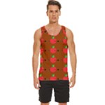 Apple Arrow Pattern Design Drawing Men s Wide Collar Tank Top