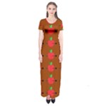 Apple Arrow Pattern Design Drawing Short Sleeve Maxi Dress